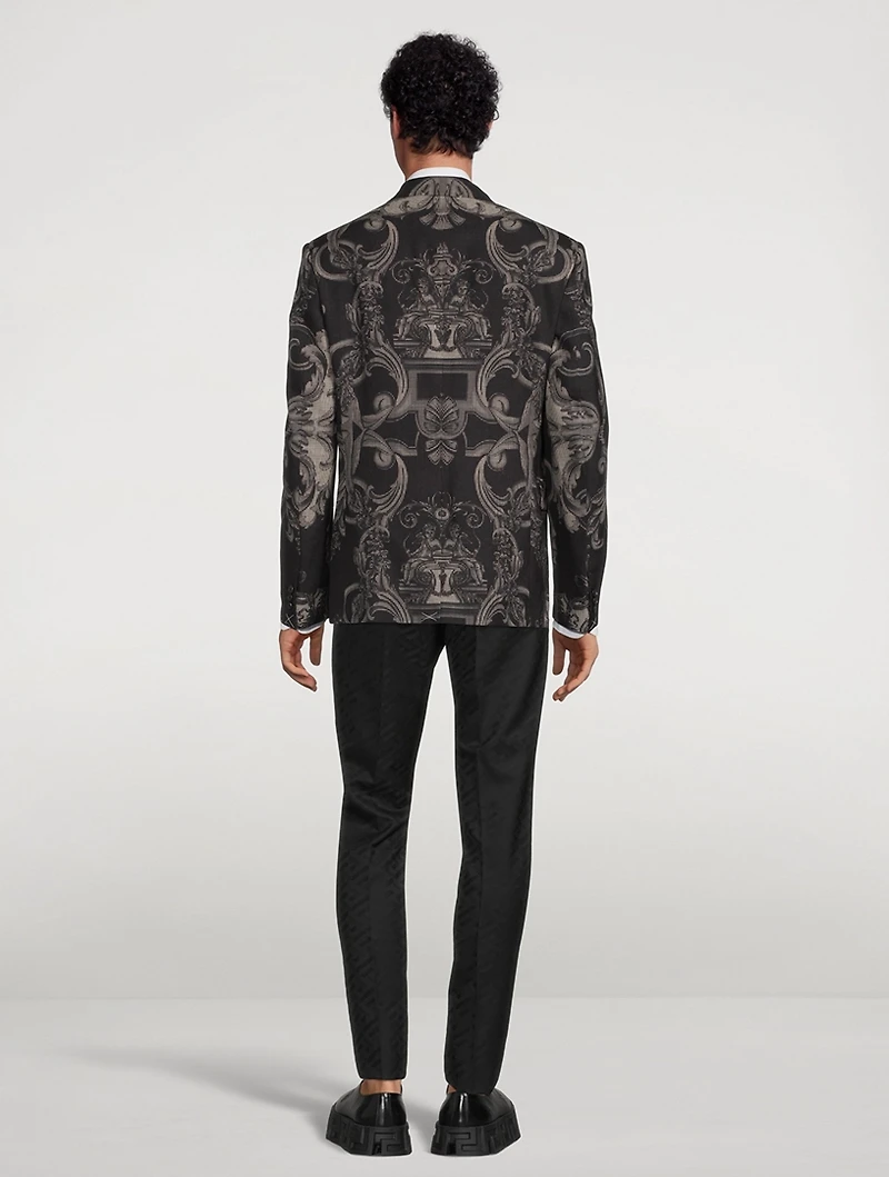 Silver Baroque Wool Jacket