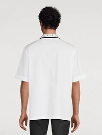 Silver Baroque Cotton Logo Shirt