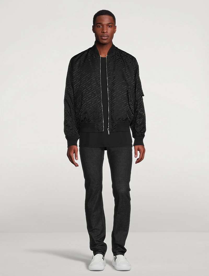 Cotton Slim-Fit Jeans With Medusa Pocket