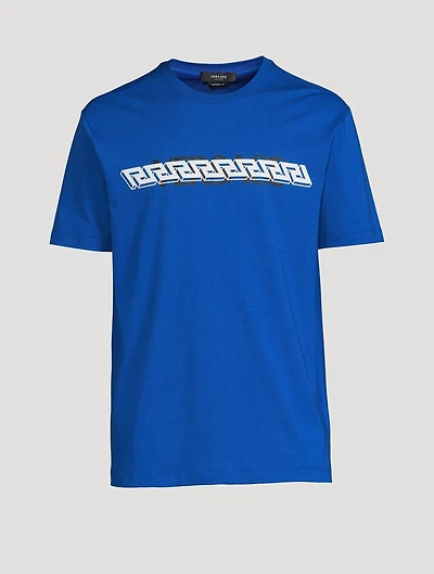 Greca Cotton Logo T-Shirt