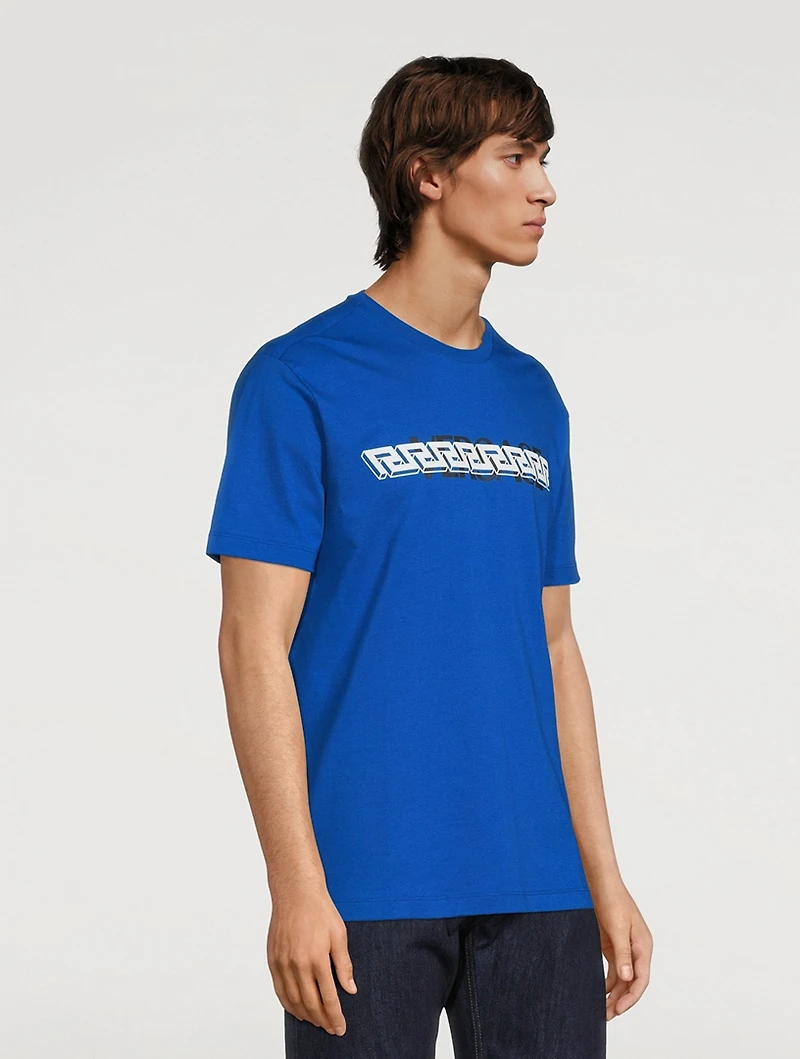 Greca Cotton Logo T-Shirt