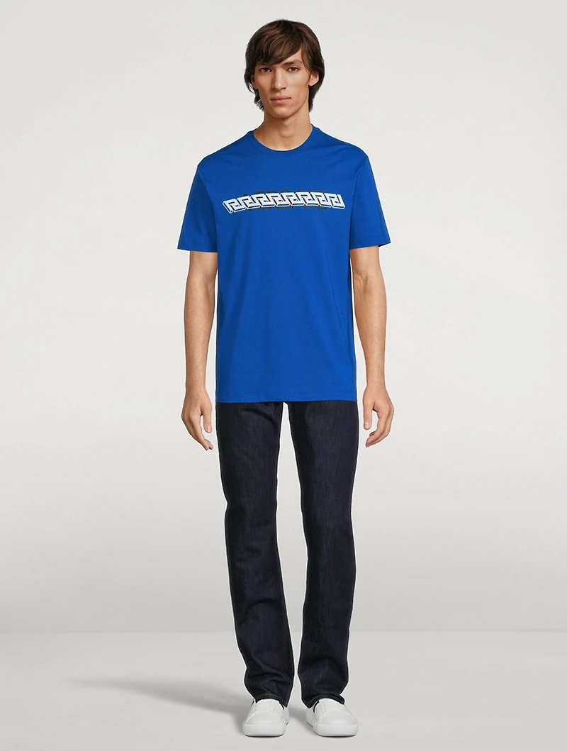 Greca Cotton Logo T-Shirt