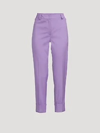 Cotton Silk Double-Face Trousers