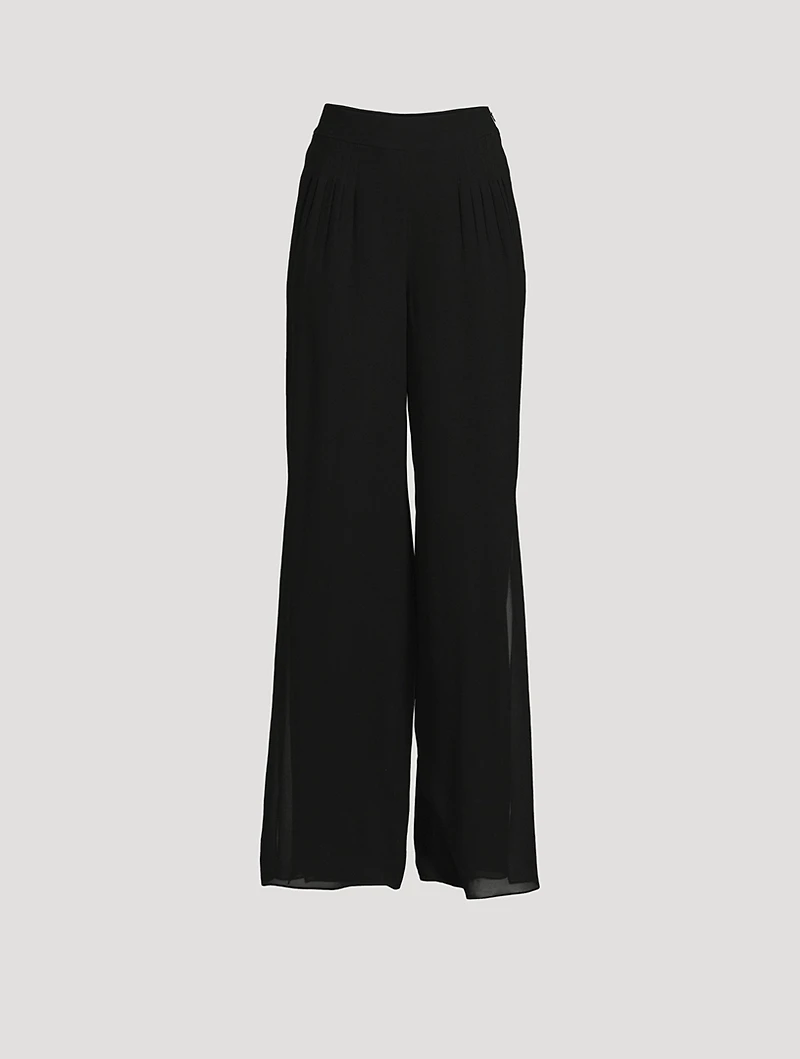 Myriam Wide-Leg Silk Trousers
