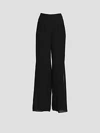 Myriam Wide-Leg Silk Trousers