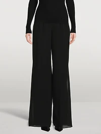 Myriam Wide-Leg Silk Trousers