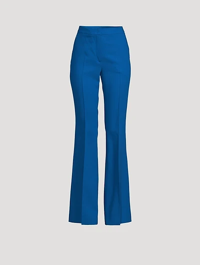 Farida Wool Double-Face Bootcut Trousers