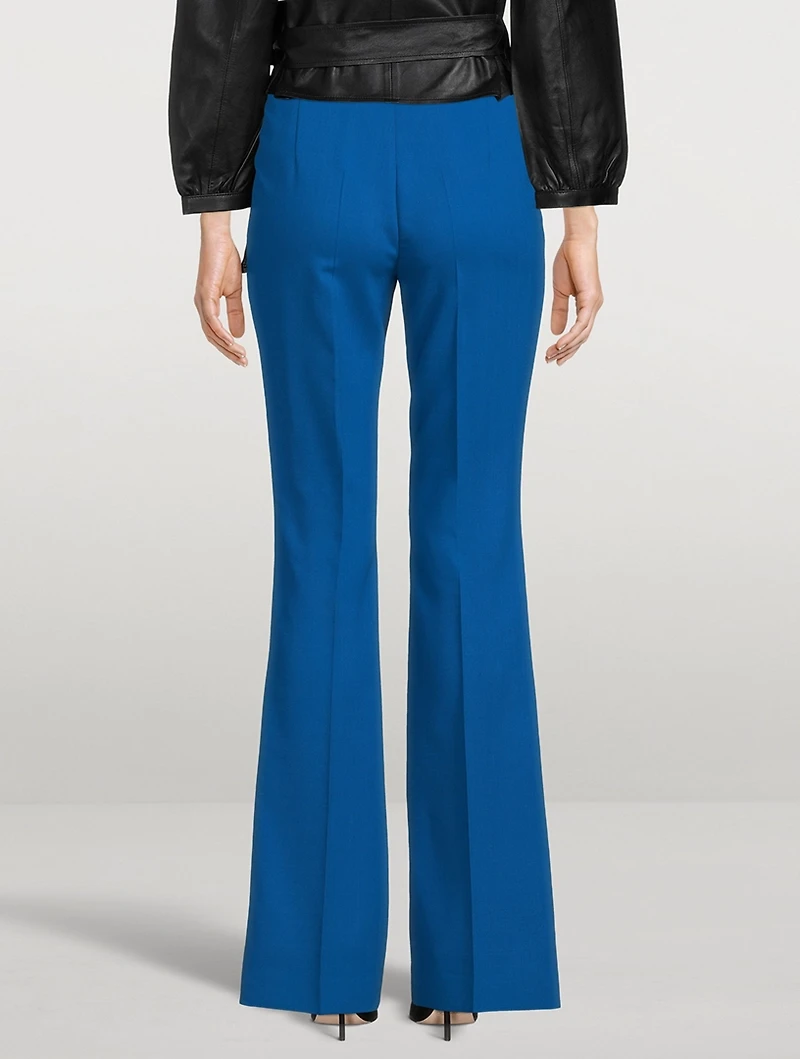 Farida Wool Double-Face Bootcut Trousers
