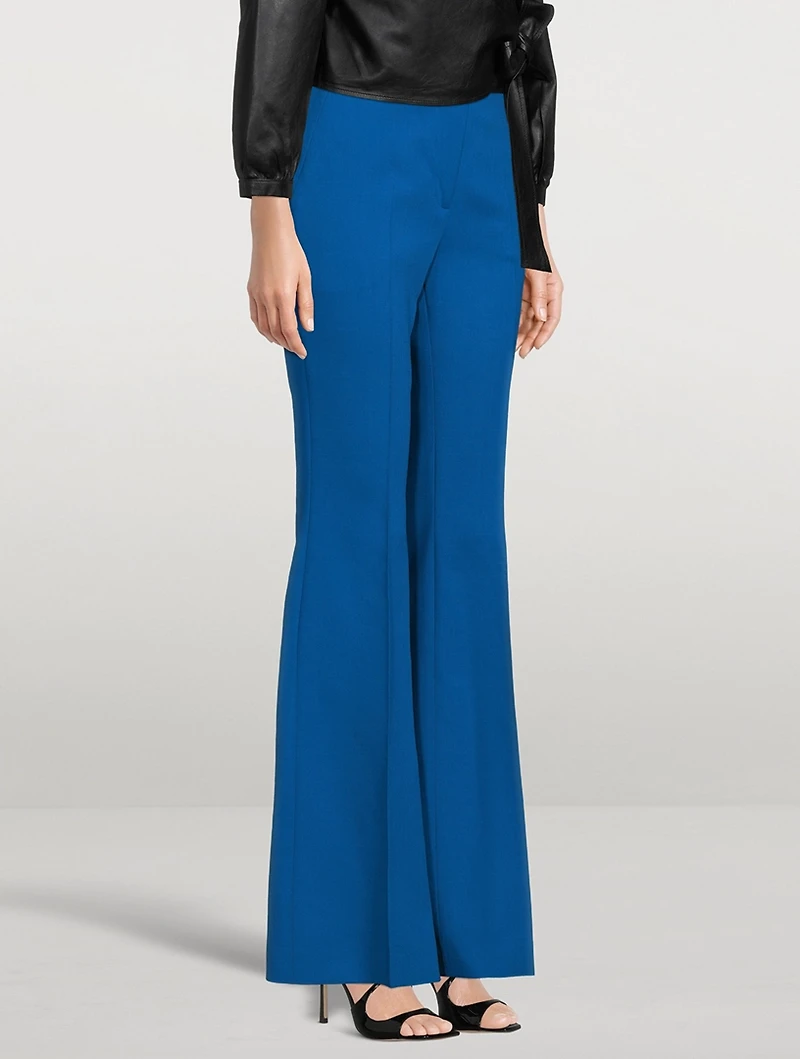 Farida Wool Double-Face Bootcut Trousers