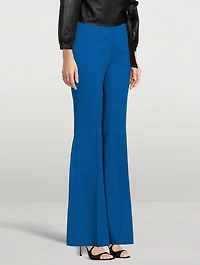 Farida Wool Double-Face Bootcut Trousers