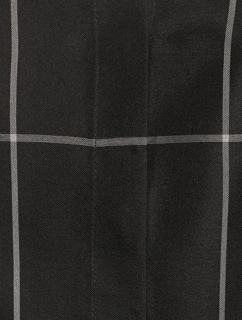 Silk Crêpe Shirt Dress Windowpane Print