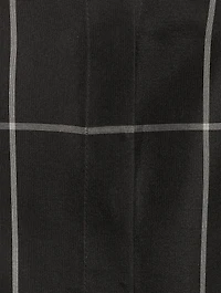 Silk Crêpe Shirt Dress Windowpane Print