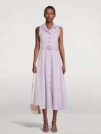 Stretch-Denim Shirt Dress