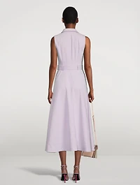 Stretch-Denim Shirt Dress