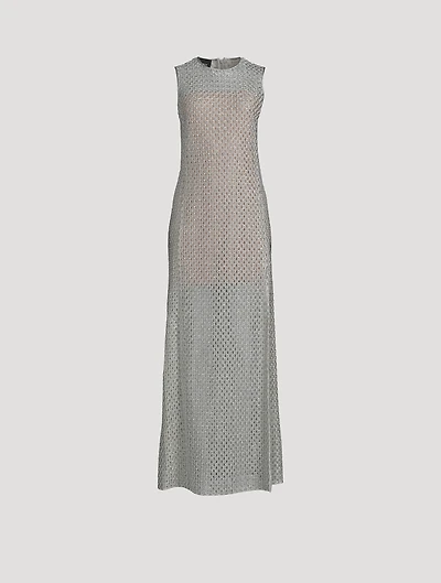 Metallic Lurex Cotton Crochet Gown