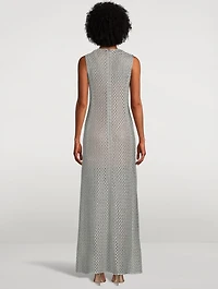 Metallic Lurex Cotton Crochet Gown