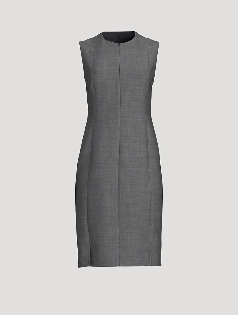 Double-Face Wool-Blend Sheath Dress
