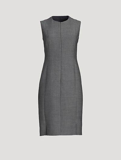 Double-Face Wool-Blend Sheath Dress