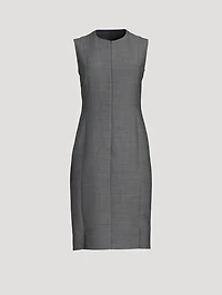 Double-Face Wool-Blend Sheath Dress