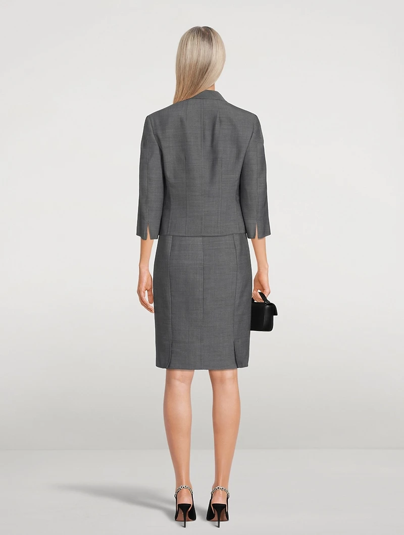 Double-Face Wool-Blend Sheath Dress