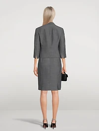 Double-Face Wool-Blend Sheath Dress