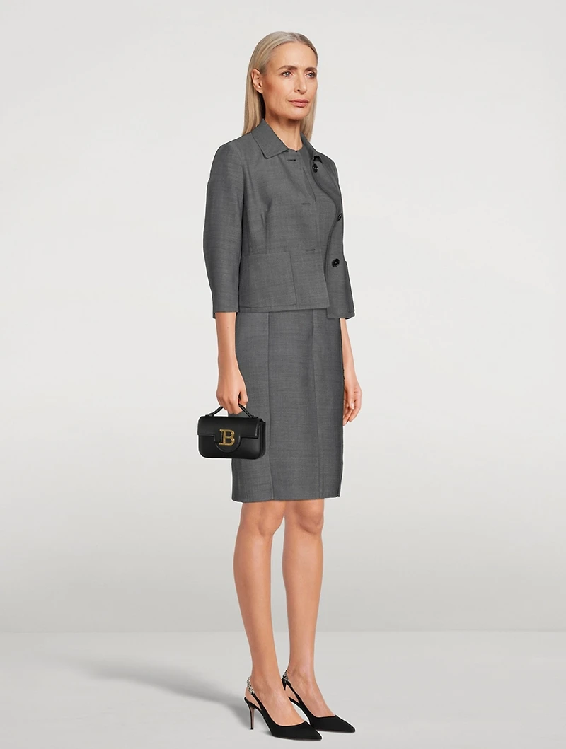 Double-Face Wool-Blend Sheath Dress