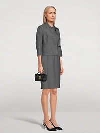 Double-Face Wool-Blend Sheath Dress