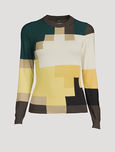 Yellow Daffodils Intarsia Sweater