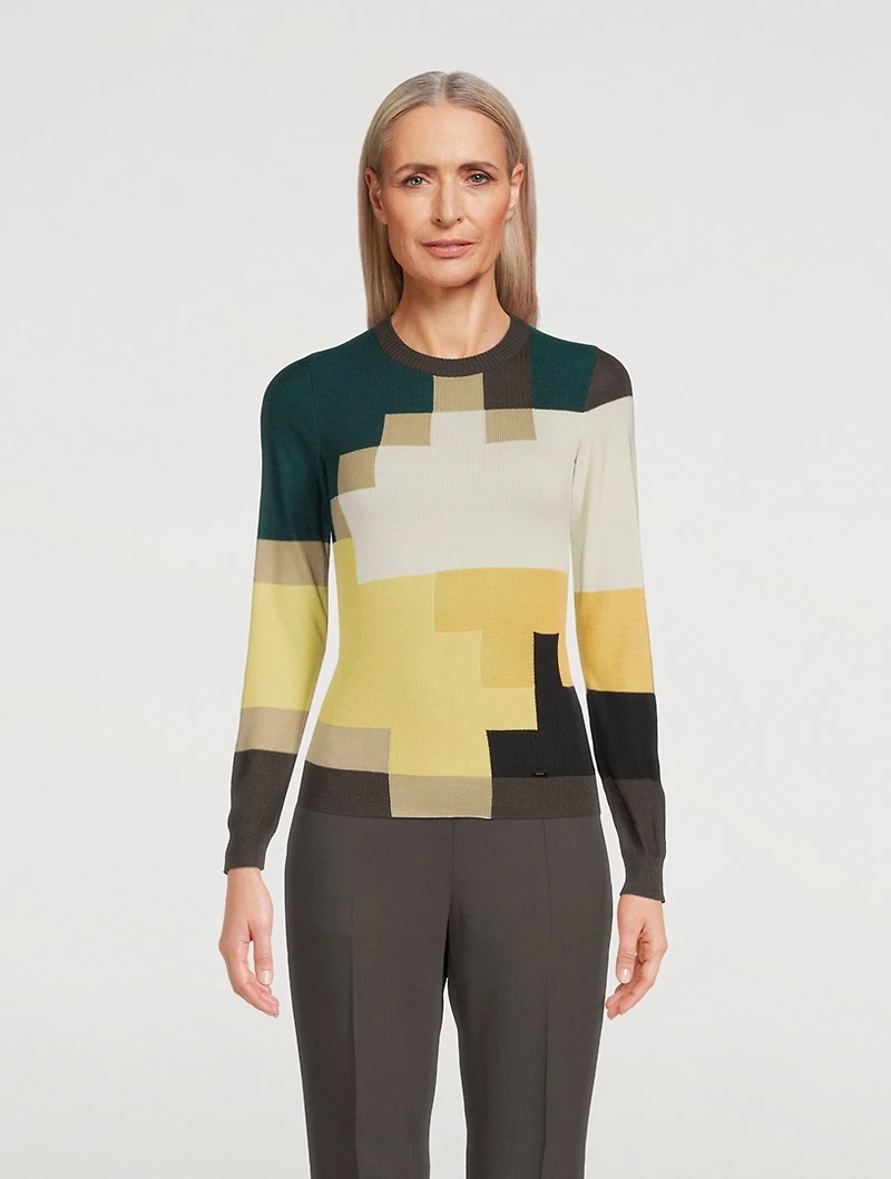 Yellow Daffodils Intarsia Sweater