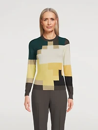Yellow Daffodils Intarsia Sweater