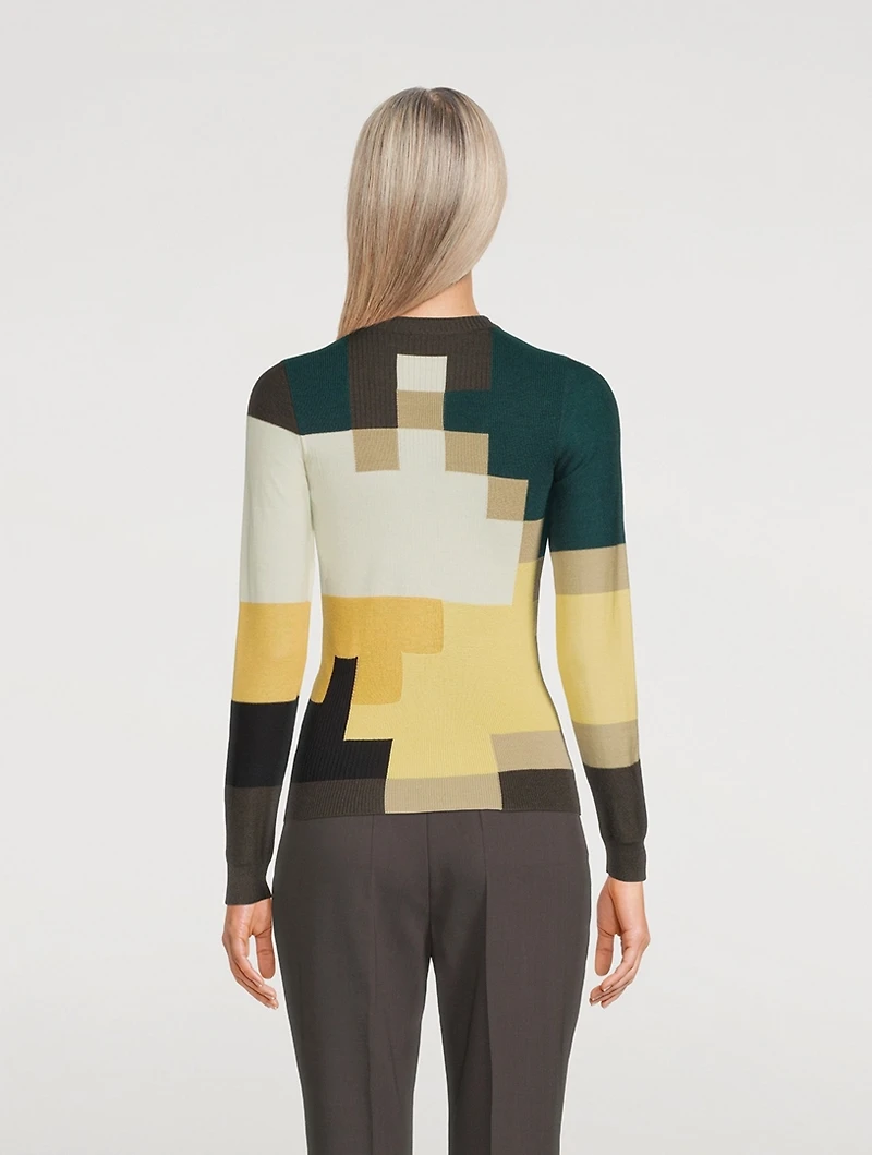 Yellow Daffodils Intarsia Sweater