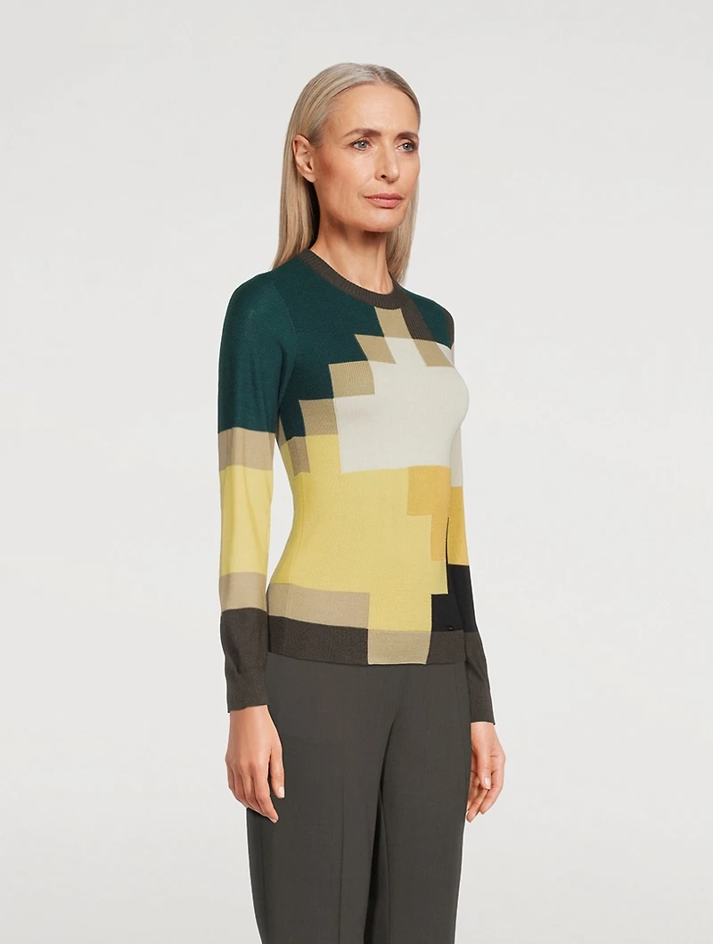 Yellow Daffodils Intarsia Sweater