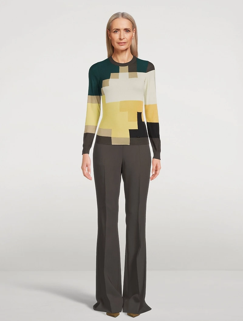 Yellow Daffodils Intarsia Sweater