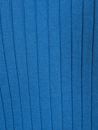 Rib-Knit Polo Cardigan