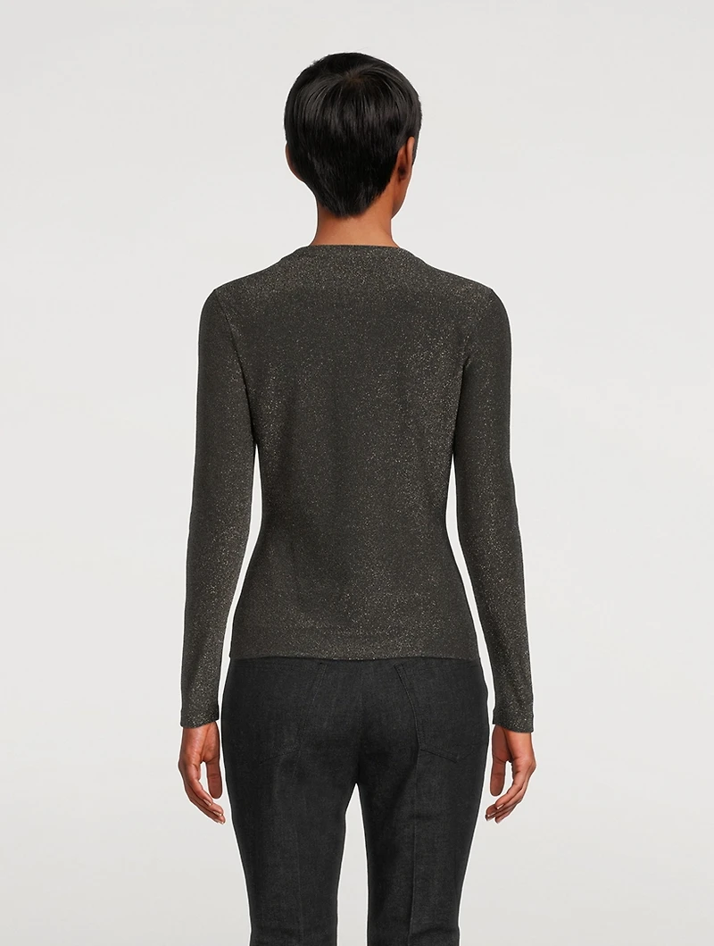 Silk Lurex Knit Top