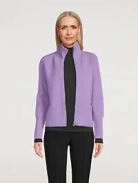 Cashmere Double-Face Pique Cardigan