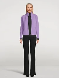 Cashmere Double-Face Pique Cardigan