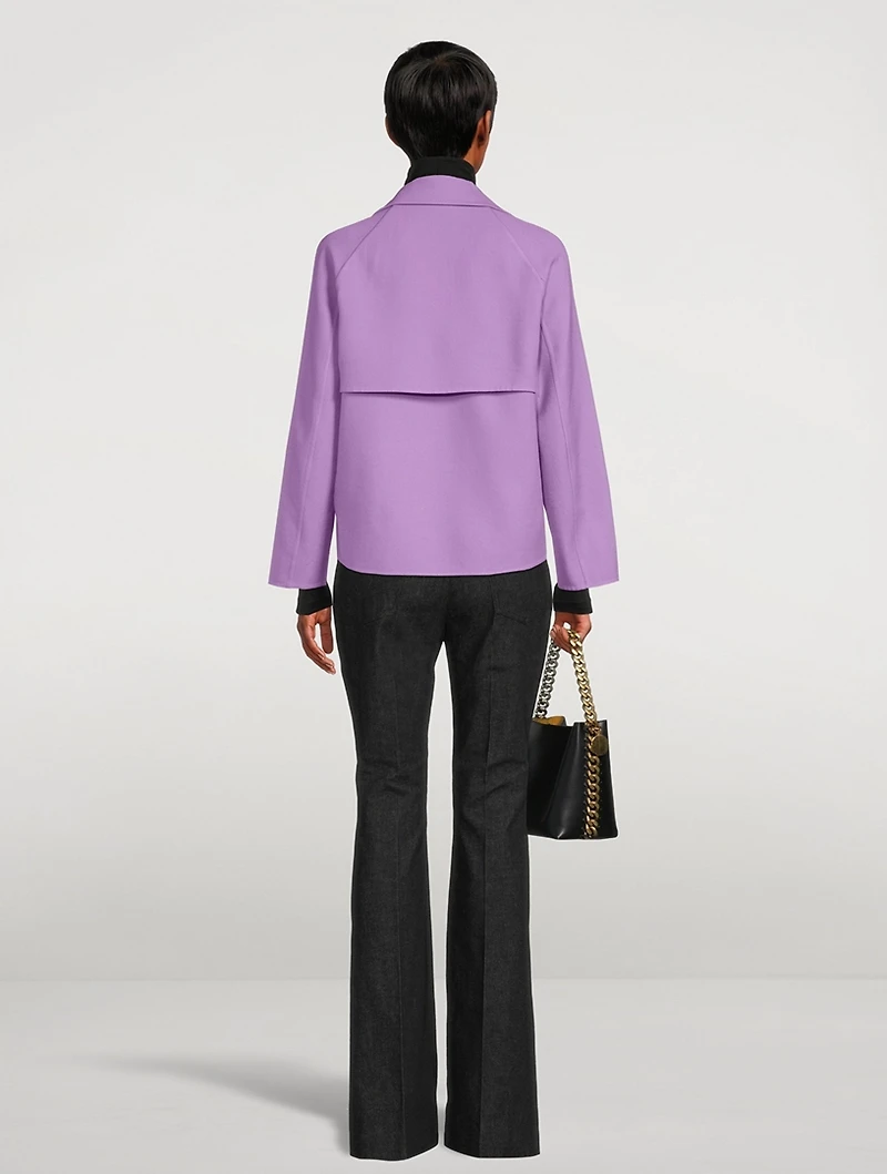 Mira Double-Breasted Wool Trench Coat
