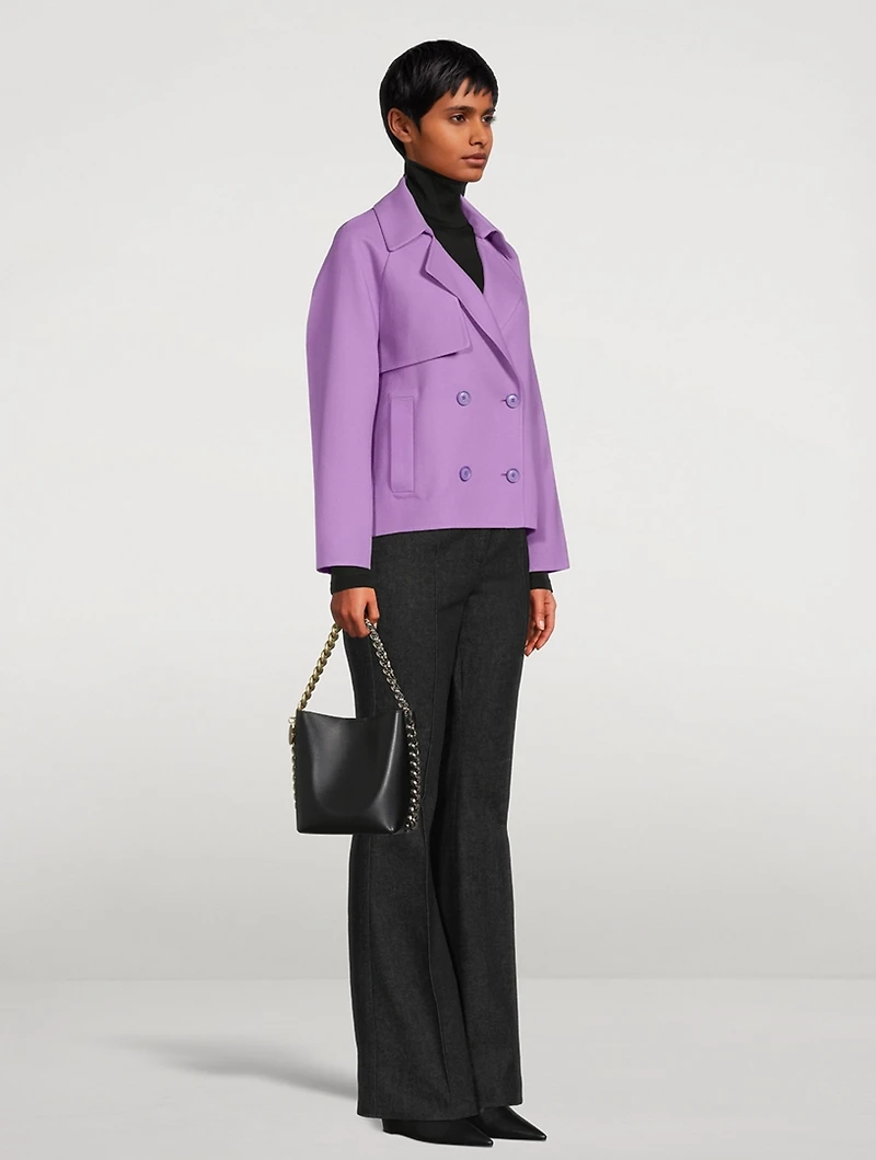 Mira Double-Breasted Wool Trench Coat