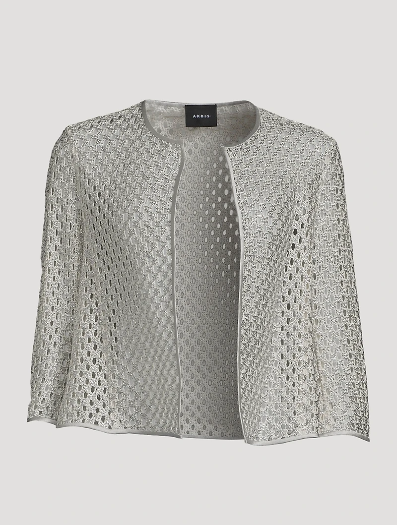 Metallic Lurex Cotton Crochet Jacket