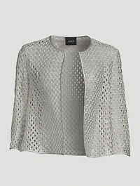 Metallic Lurex Cotton Crochet Jacket