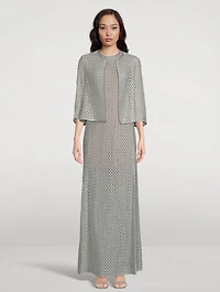 Metallic Lurex Cotton Crochet Jacket