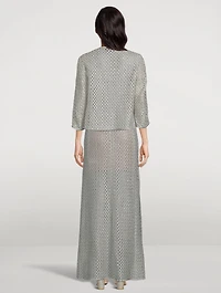 Metallic Lurex Cotton Crochet Jacket