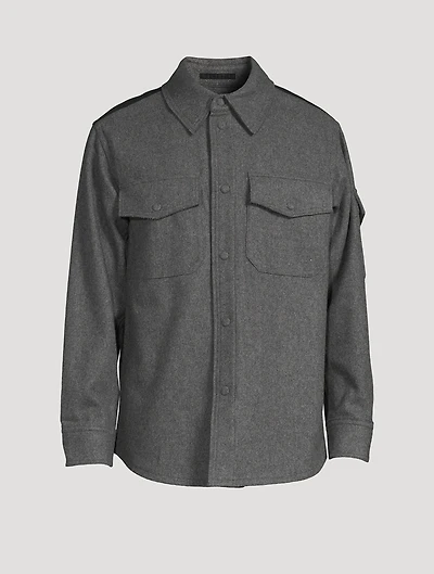 Wool-Blend Flannel Shirt