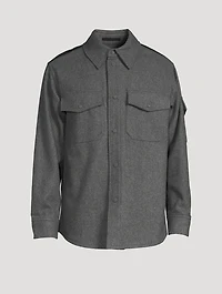 Wool-Blend Flannel Shirt