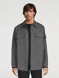 Wool-Blend Flannel Shirt