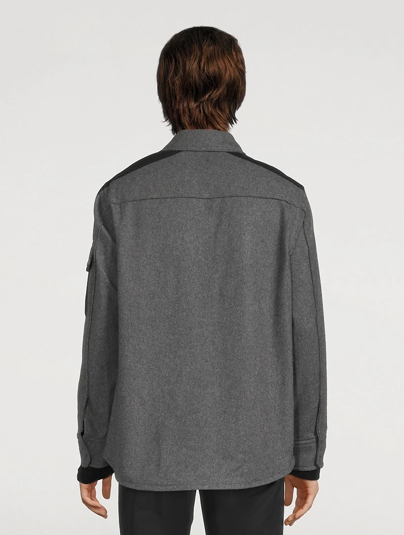 Wool-Blend Flannel Shirt
