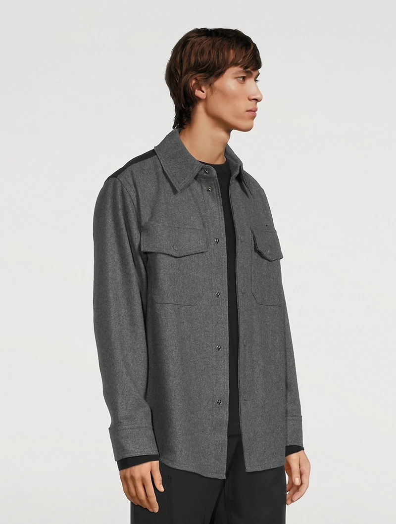 Wool-Blend Flannel Shirt