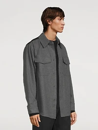 Wool-Blend Flannel Shirt