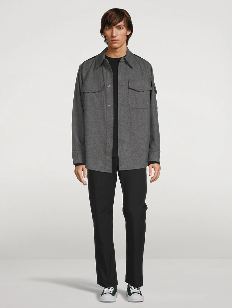 Wool-Blend Flannel Shirt